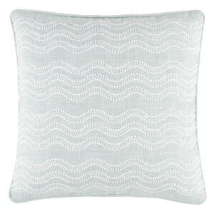 NWT Annie Selke Scout Embroidered Indoor Outdoor Decorative Pillow Cover Blue